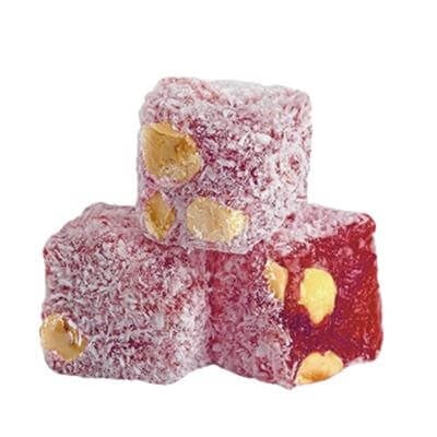Coconut Pomegranate With Hazelnut Double Turkish Delight (%20-23) 100 Gr Bucket