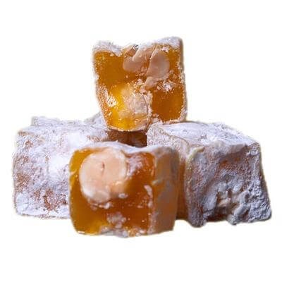 Coconut Orange Flavored With Hazelnut Double Turkish Delight (%20-23) 100 Gr Bucket