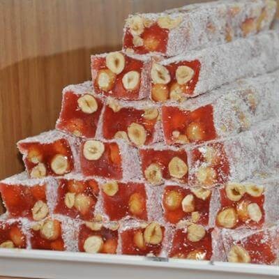 Pomegranate With Hazelnut Long Turkish Delight 1 Kg