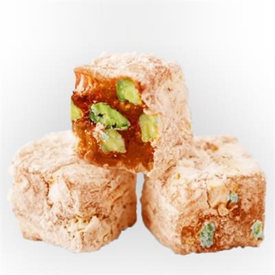 Orange Flavored With Pistachio Double Turkish Delight (%15-23) 1 Kg