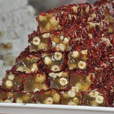 Zereshk With Hazelnut Long Turkish Delight 1 Kg