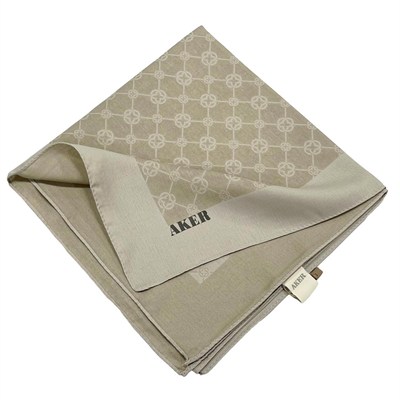 Aker Elegance Monogram Eşarp - Açık Taş 933