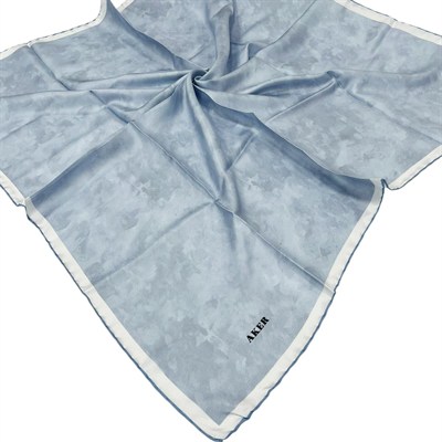 Aker İpek Eşarp - 7208713-921 Bebe Mavisi Twill