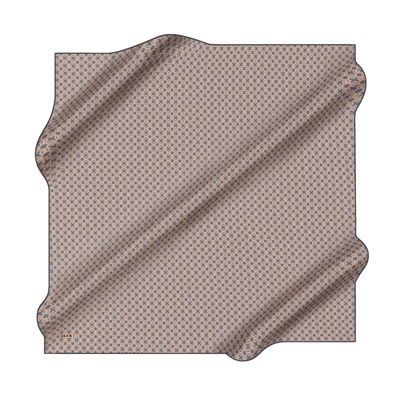 Aker İpek Eşarp - 8921713-923 Bej Mavi Twill