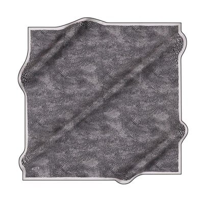 Aker İpek Eşarp - 8957713-913 Gümüş Siyah Twill