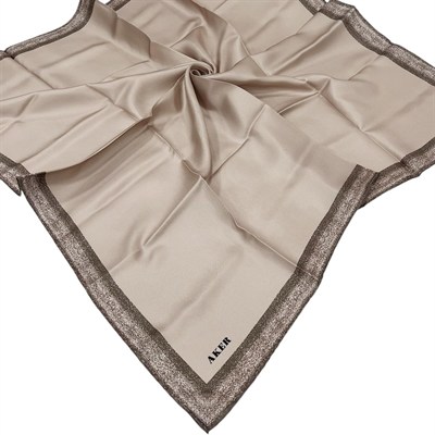 Aker İpek Eşarp - 8959713-931 Bej Twill