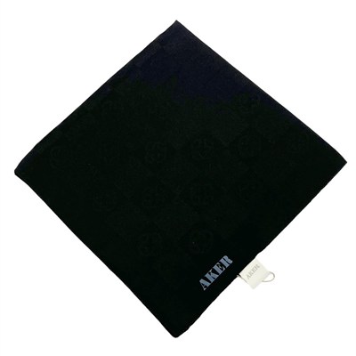 Aker Monogram Dama Eşarp - Siyah 911