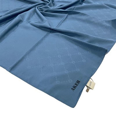 Aker Monogram Eşarp - Kot Mavi 924