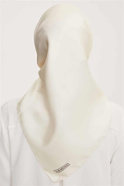 Armine Düz İpek Eşarp - 67 Ekru Twill