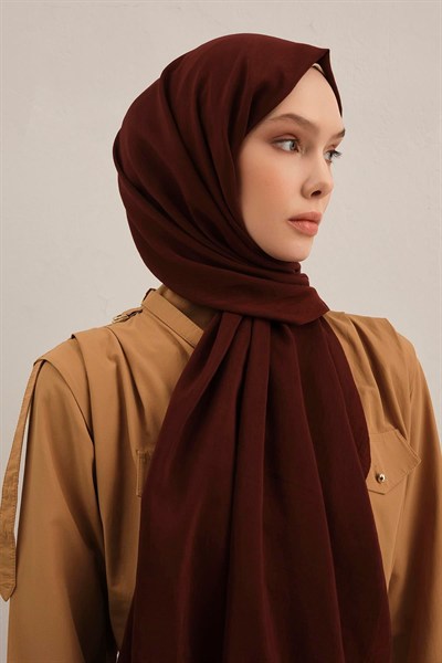 Armine Düz Lyocell Şal - Bordo 32