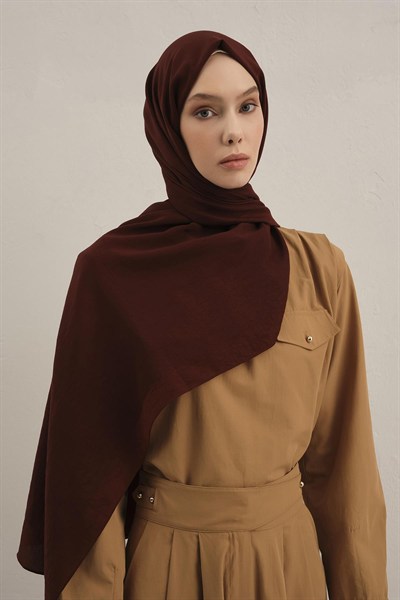 Armine Düz Lyocell Şal - Bordo 32
