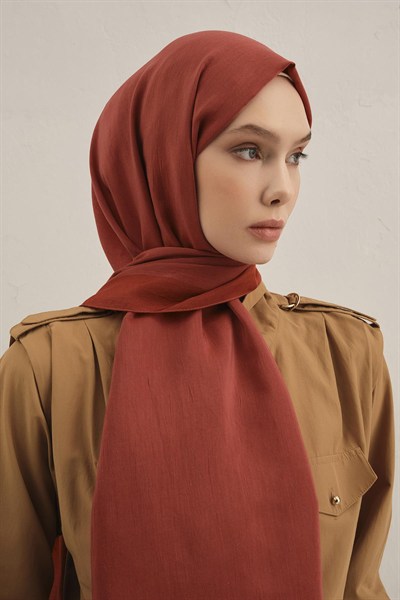 Armine Düz Lyocell Şal - Kiremit 35