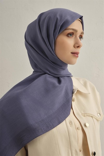 Armine Düz Lyocell Şal - Kot Mavi 42
