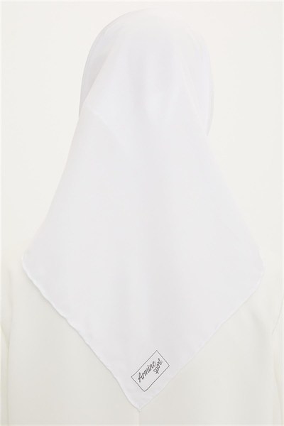 Armine Düz Twill Eşarp - Beyaz 147