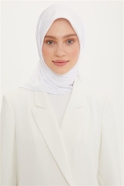 Armine Düz Twill Eşarp - Beyaz 147