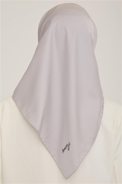Armine Düz Twill Eşarp - Gümüş 766