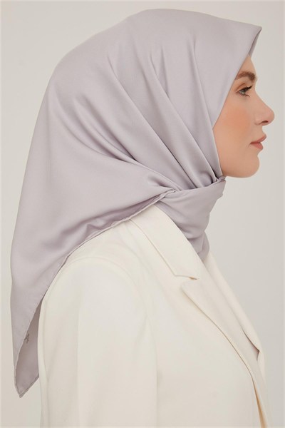 Armine Düz Twill Eşarp - Gümüş 766