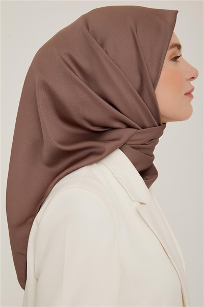 Armine Düz Twill Eşarp - Koyu Vizon 783