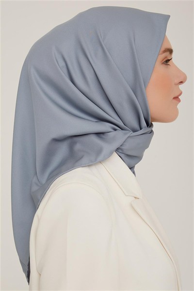 Armine Düz Twill Eşarp - Metalik Mavi 784