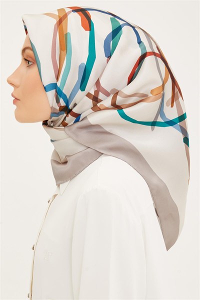 Armine İpek Eşarp 2023 Yaz 8902-01 Taş Twill