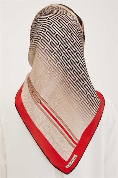 Armine İpek Eşarp 2023 Yaz 8930-01 Twill