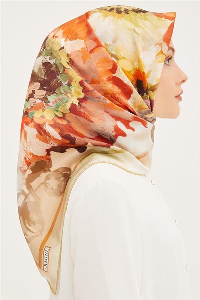Armine İpek Eşarp 2023 Yaz 8951-32 Twill
