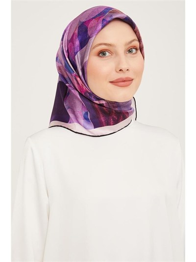 Armine İpek Eşarp 2024 Kış - 9009-35 Lila Twill