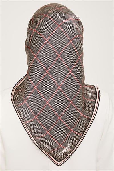 Armine İpek Eşarp 2024 Kış - 9029-09 Gri Twill