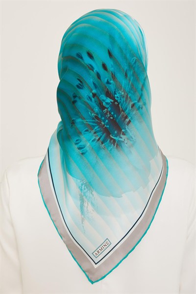 Armine İpek Eşarp 2024 Yaz - 9100-34 Mint Twill