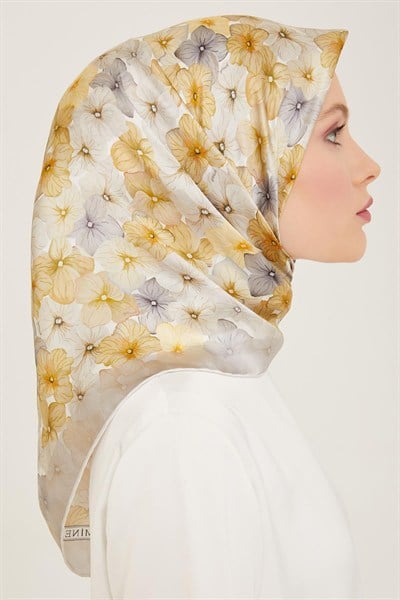 Armine İpek Eşarp 2024 Yaz - 9108-34 Soft Taş Twill