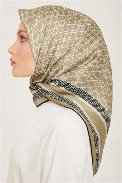 Armine İpek Eşarp 2024 Yaz - 9167-34 Camel Twill