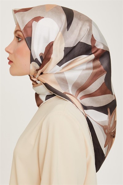 Armine İpek Eşarp 2025 Kış - 9200-85 Siyah Vizon Sura