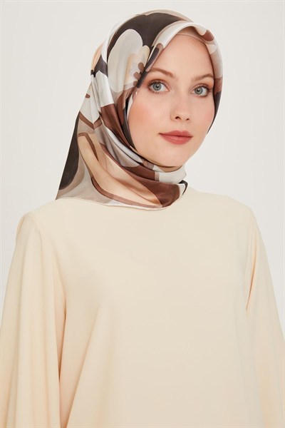 Armine İpek Eşarp 2025 Kış - 9200-85 Siyah Twill