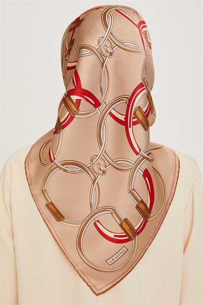 Armine İpek Eşarp 2025 Kış - 9203-05 Camel Twill