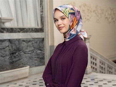 Armine İpek Eşarp 2025 Kış - 9205-05 Krem Sura