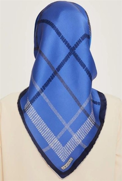 Armine İpek Eşarp 2025 Kış - 9206-84 Morcivert Twill