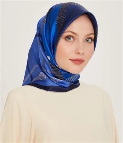 Armine İpek Eşarp 2025 Kış - 9206-84 Morcivert Twill