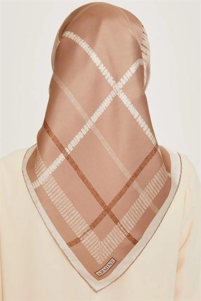Armine İpek Eşarp 2025 Kış - 9206-85 Vizon Twill