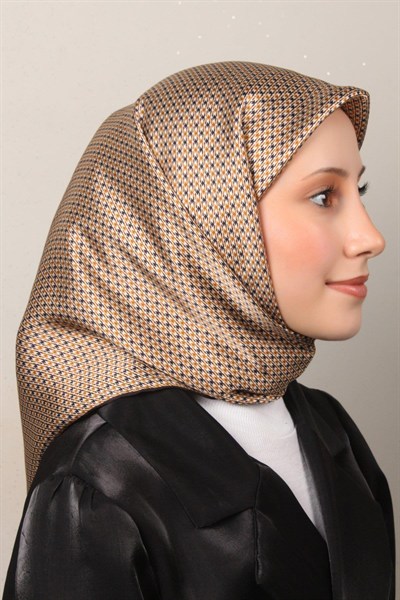 Armine İpek Eşarp 2025 Kış - 9210-35 Sütlü Kahve Sura