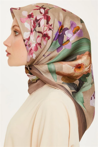 Armine İpek Eşarp 2025 Kış - 9215-35 Twill