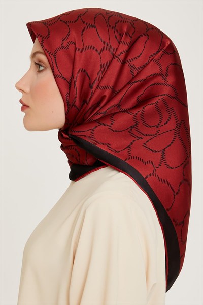 Armine İpek Eşarp 2025 Kış - 9222-36 Bordo Sura