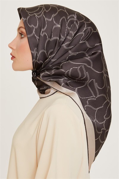 Armine İpek Eşarp 2025 Kış - 9222-87 Taş Füme Twill