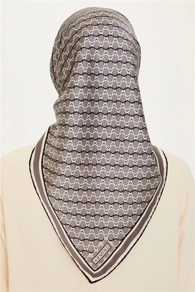 Armine İpek Eşarp 2025 Kış - 9226-81 Gri Twill