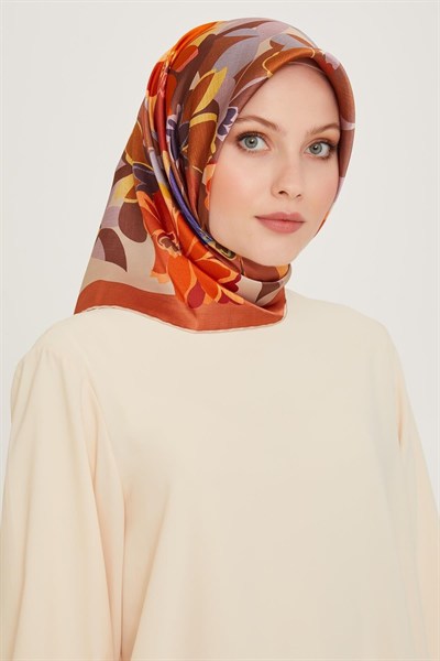 Armine İpek Eşarp 2025 Kış - 9238-32 Soğan Kabuğu Twill