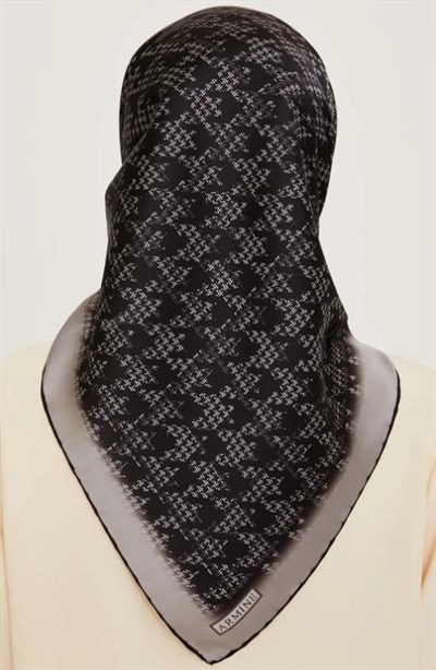 Armine İpek Eşarp 2025 Kış - 9239-82 Gri Twill