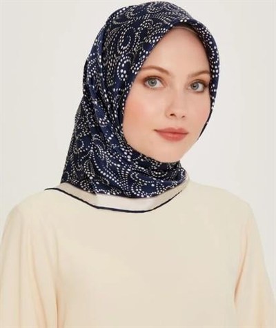 Armine İpek Eşarp 2025 Kış - 9246-07 Lacivert Twill