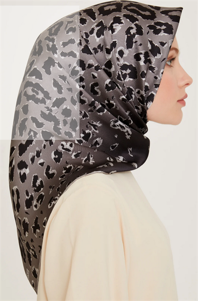 Armine İpek Eşarp 2025 Kış - 9249-38 Füme Siyah Sura