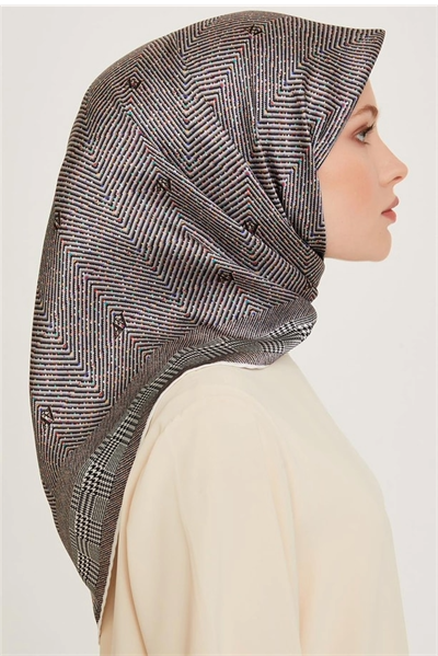 Armine İpek Eşarp 2025 Kış - 9252-09 Gri Twill