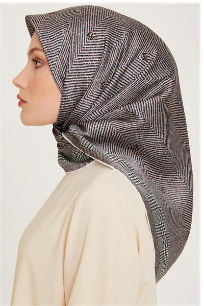 Armine İpek Eşarp 2025 Kış - 9252-09 Gri Twill