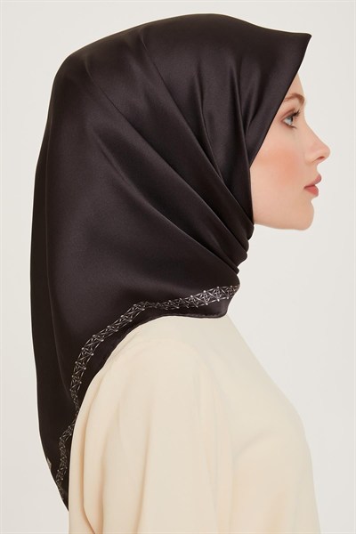 Armine İpek Eşarp 2025 Kış - 9260-80 Koyu Antrasit Sura